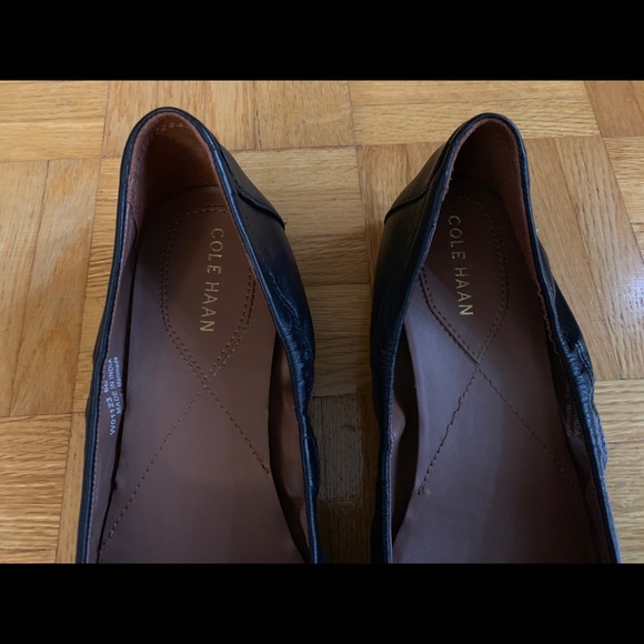 Cole Haan Elsie Ballet II Bow Flat Black New 6 - Picture 8 of 14